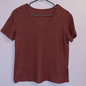 SHEIN Waffle Short Sleeve T-Shirt NWOT